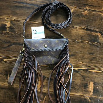 DEPOSIT ONLY for Special Order Wren - Full Monogram FringedVS Wristlet/Crossbody/Clutch