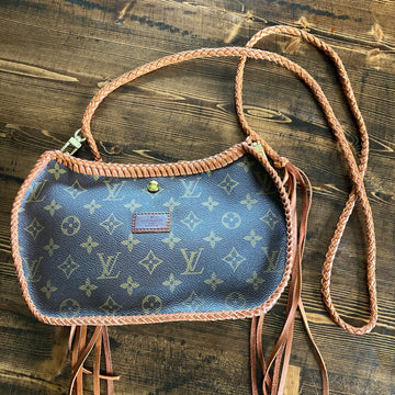 The Grosbeak -CS Monogram Crossbody in Tan