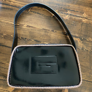 The Raven -VS Black Patent Gucci with Rose Gold Shoulder Bag