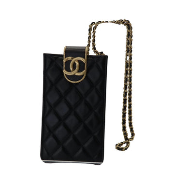 Chanel Lambskin Coco Mark Phone Case Crossbody