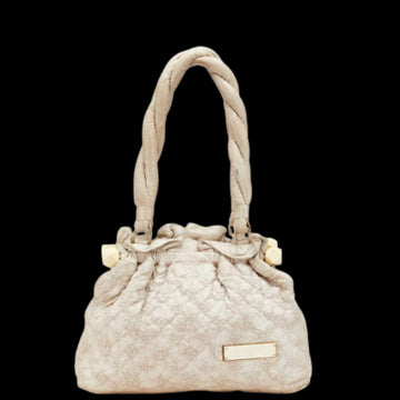 Beige Leather Louis Vuitton Shoulder Bags