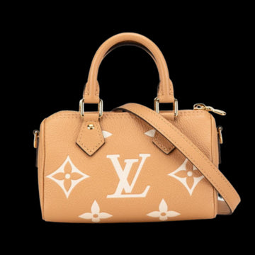 Beige Leather Louis Vuitton Speedy