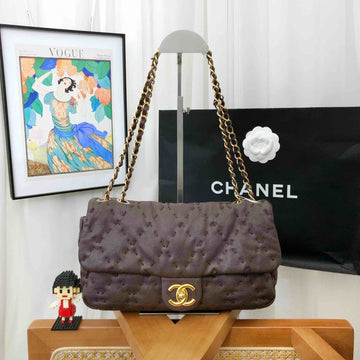 Chanel  CF Brown Quilted Shoulder Bag