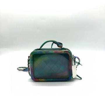 Chanel CY1286 Vanity Case Rainbow Leather Handle Bag