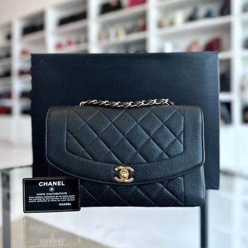 *Rare* Caviar Diana Medium Calfskin 24K Vintage GHW No 4
