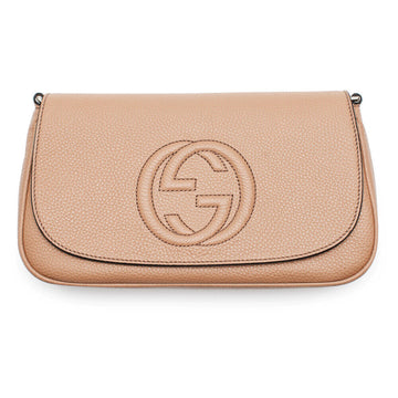 Gucci Soho Red Handbag  Logo Leather shoulder bag Crossbody Italy New