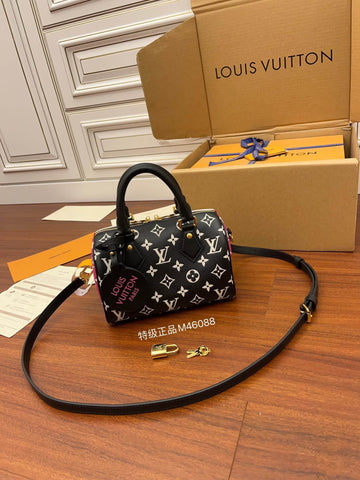 M46088 Speedy Bandouliere 20 Bag ROSE BLACK WHITE