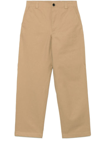 Gucci Men Web Detail Cotton Trousers