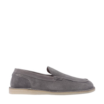 Dolce&Gabbana Men Suede Loafers With Mini Dg Logo